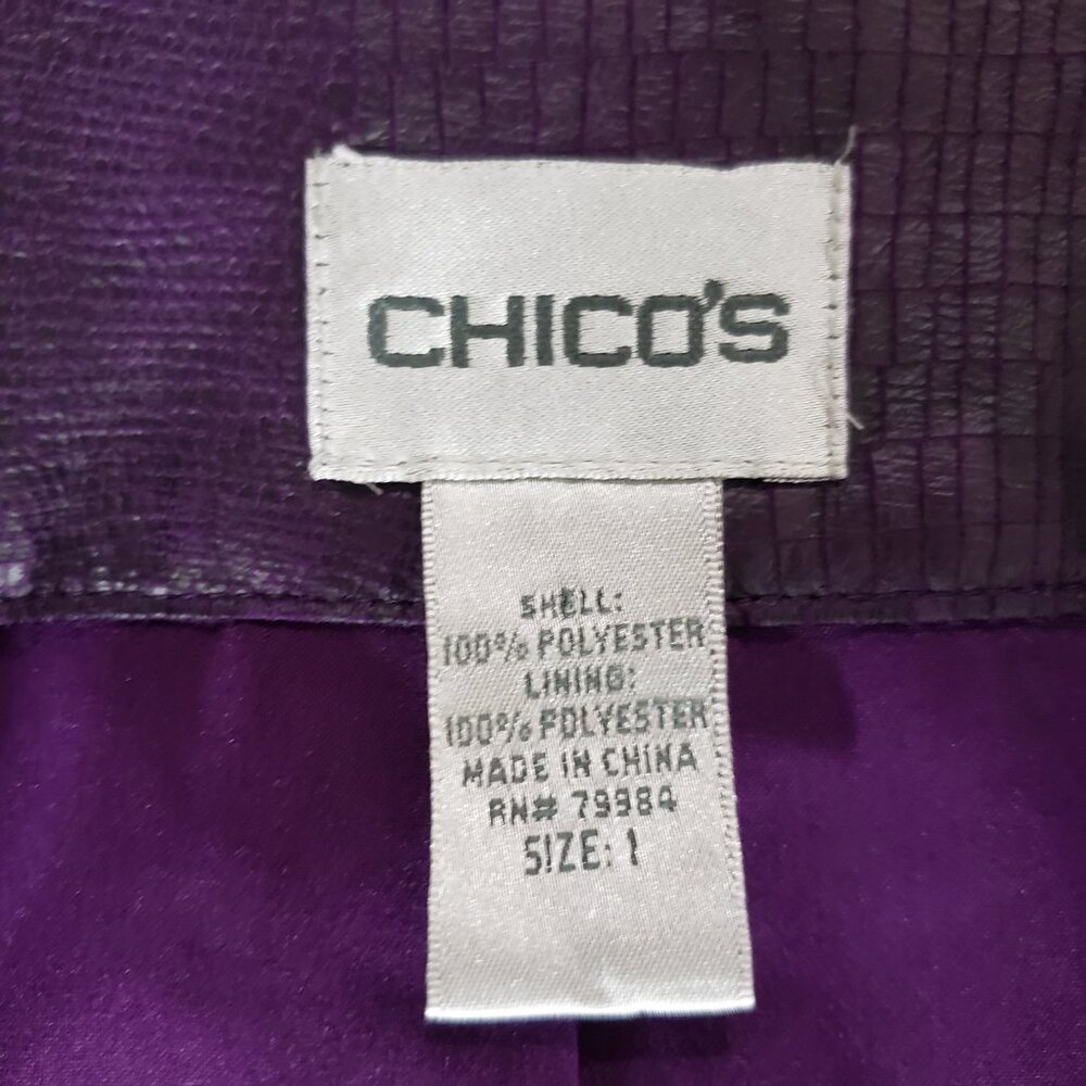 Chicos Lightweight Snap Button Jacket Medium (Siz… - image 8